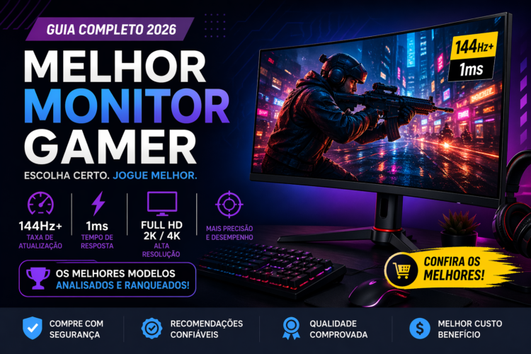 "melhor monitor gamer 2026" monitor gamer custo benefício